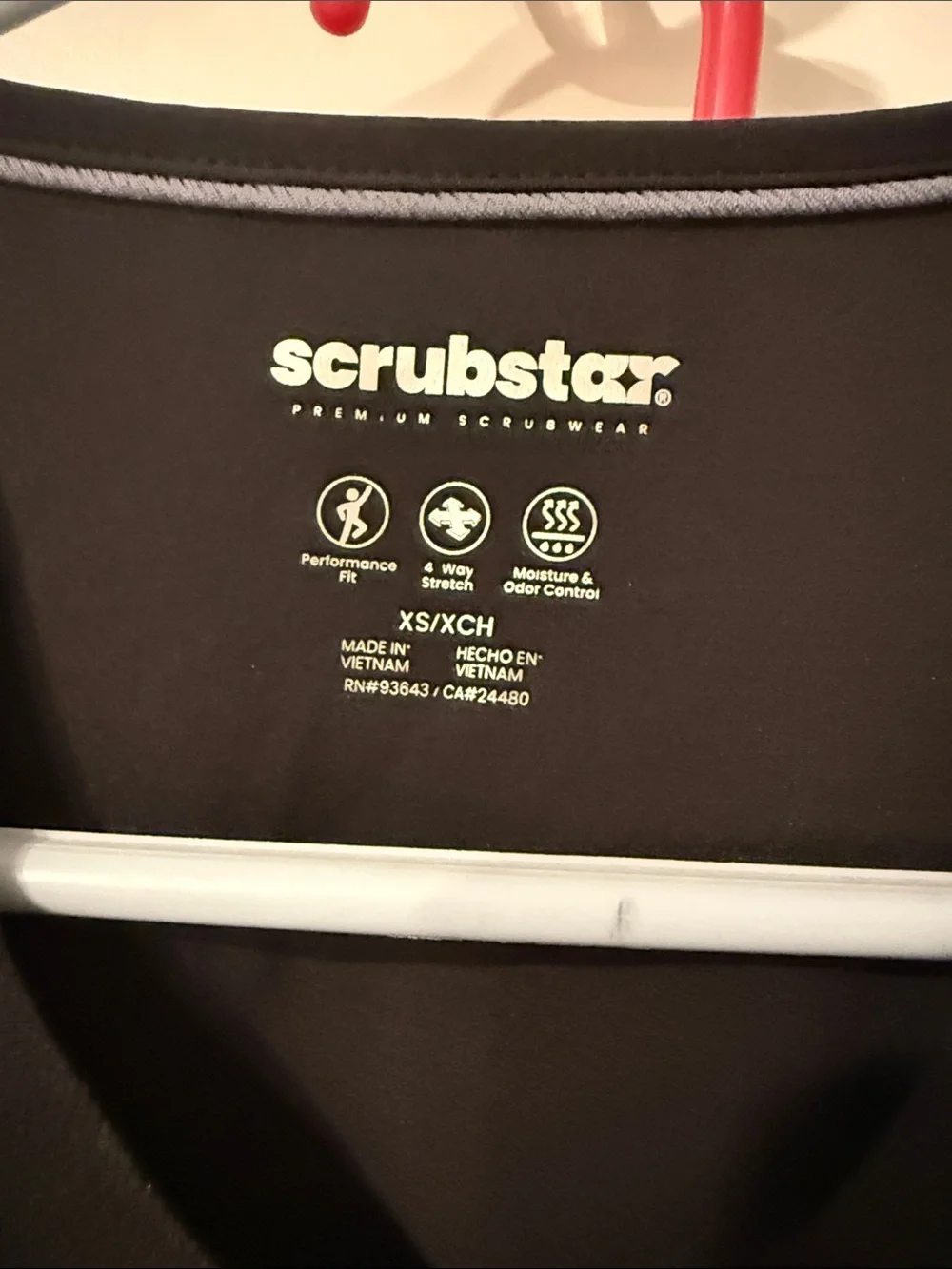 Scrubstar Black V-Neck Medical Scrub Top Set 2 Women’s XS Extra Small pockets - Picture 2 of 8